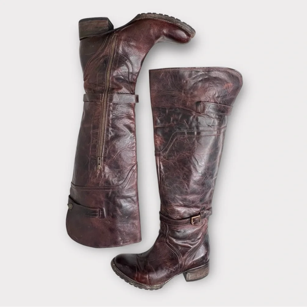 Freebird Quebec Equestrian brown over knee boot - Picture 8 of 13